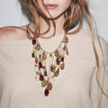 Collar Étnico de Dijes Múltiples