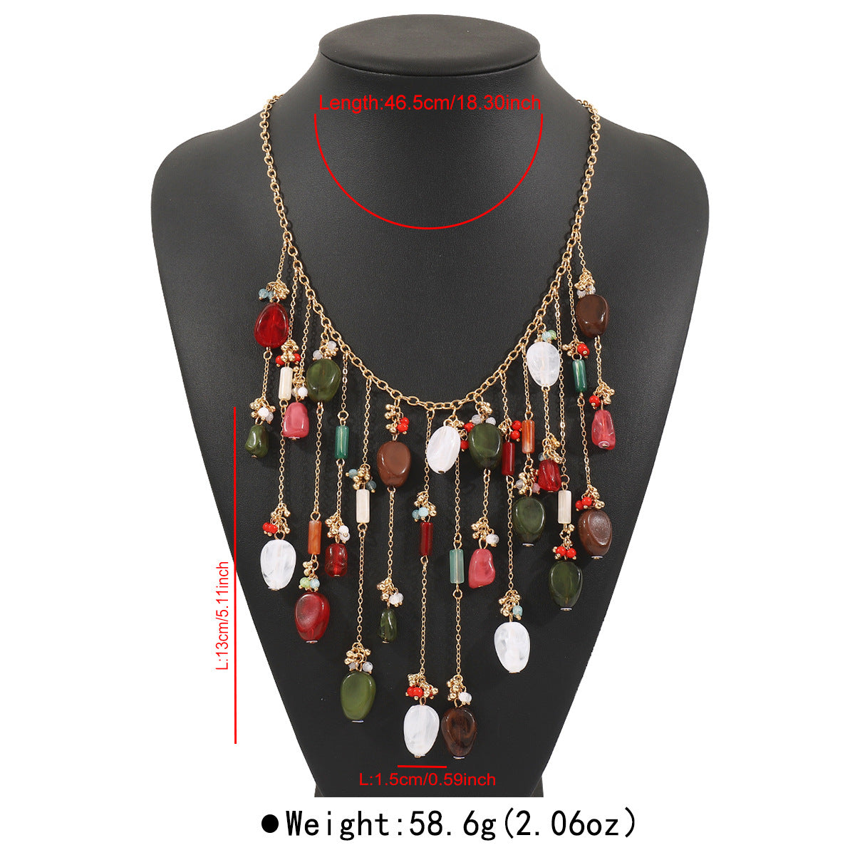Collar Étnico de Dijes Múltiples