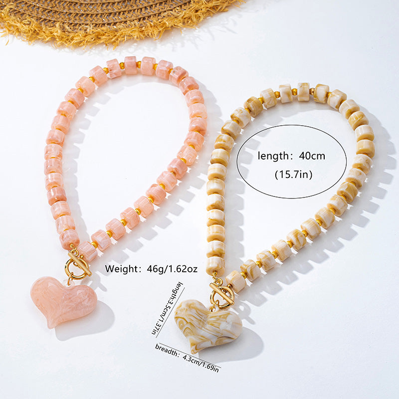 Collar Dulce Corazón – Beaded Necklace
