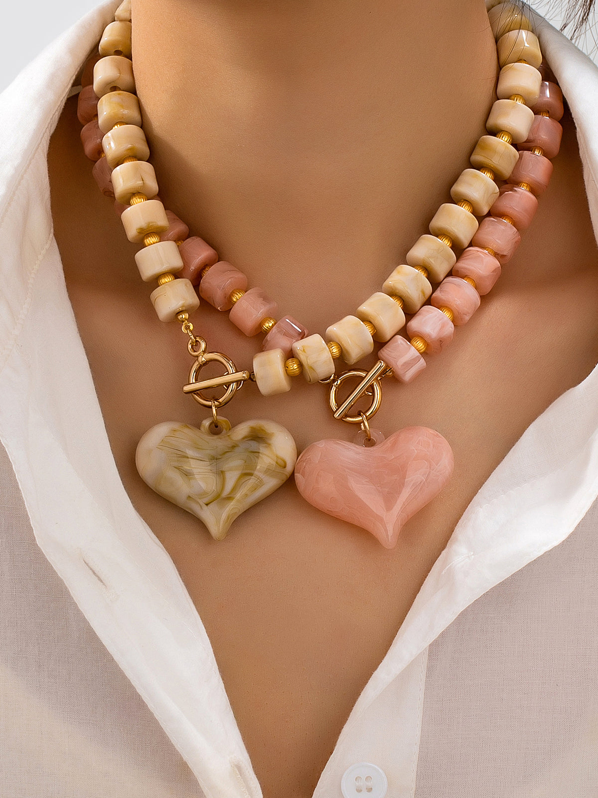 Collar Dulce Corazón – Beaded Necklace