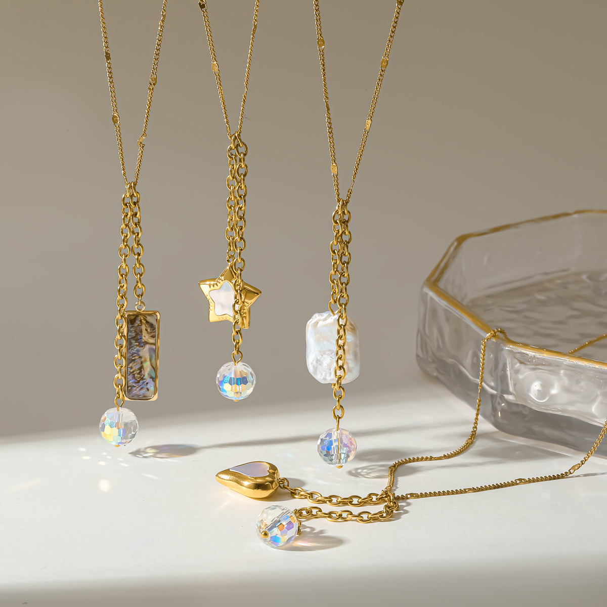 Collar Colgante con Perla - Estilos Variados