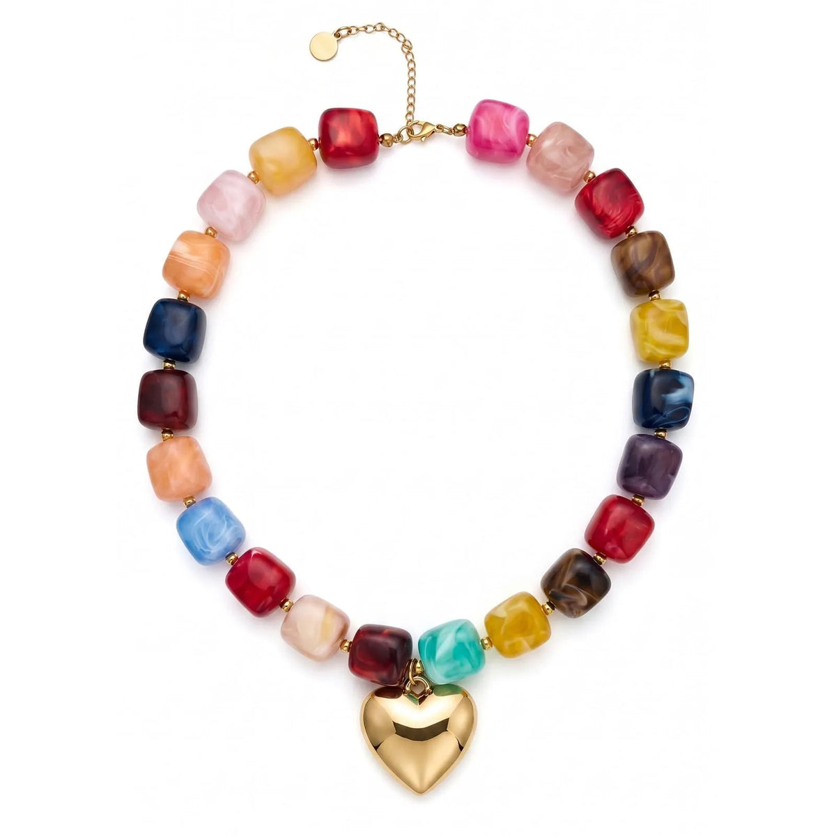 Collar Corazón – Azul o Multicolor